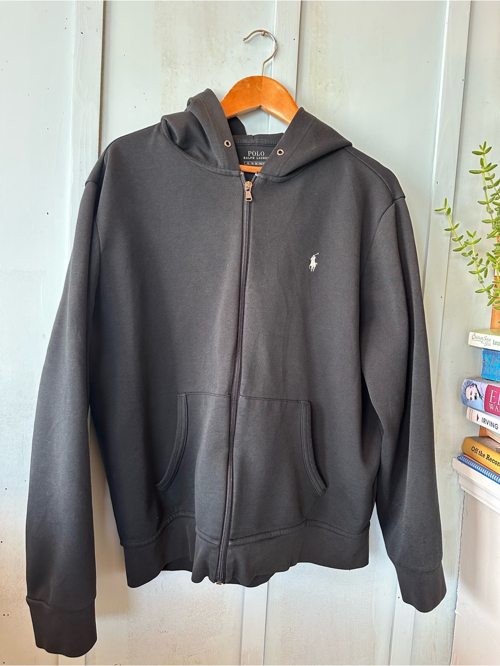 Polo Ralph Lauren Black Double-Knit Full-Zip Hoodie - Picture 7 of 13